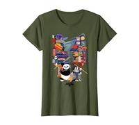 DreamWorks Kung Fu Panda 4 Po & Zhen Maglietta, Donna, Oliva, 3XL