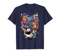 DreamWorks Kung Fu Panda 4 Po & Zhen Maglietta, Uomo, Navy, 6XL