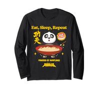 DreamWorks Kung Fu Panda Eat Sleep Repeat Dumplings Maglia a Manica