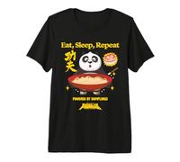 DreamWorks Kung Fu Panda Eat Sleep Repeat Dumplings Maglietta Premium