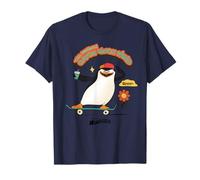 DreamWorks Madagascar Skipper Skate 90s Retro Maglietta