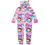 DreamWorks Pigiama Gabby Dollhouse Bambina | Pigiama Intero Bambini | Gabby Pigiamone Pile | Pigiami Bambina con Orecchie 3D | Rosa 9-10 Anni