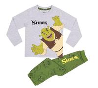 DreamWorks Shrek - 100% Cotone Pigiama a Maniche Lunghe, Shrek, 7-8 Anni: 128cm, Verde