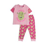 Dreamworks Shrek - Pigiama a maniche corte da bambina, a gamba lunga, pigiama da notte, rosa, 11-12 Years