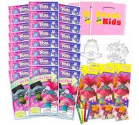 Dreamworks Trolls Mini Bomboniere per Bambini - Bundle con 24 Mini Trolls Grab n Go Play Pack con pagine da colorare, adesivi e altro ancora (forniture per feste di compleanno)