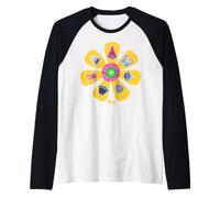 DreamWorks Trolls Party Like A Tribe Friendship Flower Maglia con Maniche Raglan