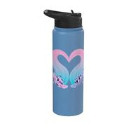 DreamWorks Trolls Satin and Chenille Character Faces Stainless Steel Insulated Water Bottle