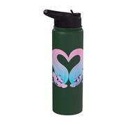 DreamWorks Trolls Satin and Chenille Character Faces Stainless Steel Insulated Water Bottle