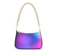 Dreamy - Borsa a tracolla da donna viola sfumata con stampe per donna borsa a forma di luna borsa hobo borse colorate con chiusura a cerniera
