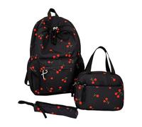 Dreamy Bow Zaino per ragazze con Lunchbox Bow Zaino carino comodo Set quotidiano Vescica d'acqua per zaino da trekking, Nero , Etichettalia unica