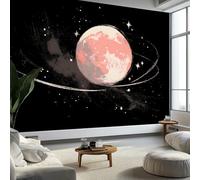 Dreamy - Carta da parati minimalista con cielo stellato, motivo luna e cielo stellato, per soggiorno, decorazione per camera da letto, poster in tessuto non tessuto, stampa artistica di alta qualità