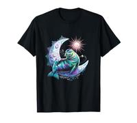 Dreamy Celestial Lion Seal sdraiarsi su una luna crescente Maglietta