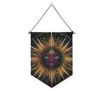 Dreamy Colors Tarocchi Sole e Luna appeso in tessuto banner con asta telescopica Banner decorazioni da appendere per porte, pareti, finestre, giardini, cortile