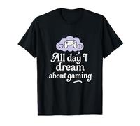 Dreamy Curly Gamer Cloud Tutto Il Giorno Sogno Di Gioco Maglietta