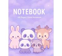 Dreamy Cute Animals Notebook for Kids & Teens: Soft purple cloud-themed kawaii journal for school notes, handwriting, doodles, creative writing, and daily journaling
