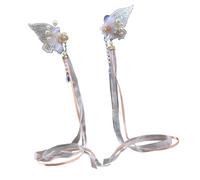 Dreamy - Fermaglio piatto per capelli, stile anni 2000, con fiocco Cottagecore Fiore per capelli, mazzi eleganti e farfalle