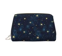 Dreamy Flash - Borsa per il trucco con stampa di stelle, trousse da viaggio da donna, grande capacità, in pelle, organizer per trucchi, graziosa custodia per trucchi