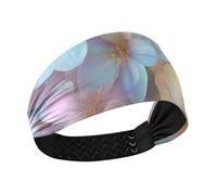 Dreamy Flowers Viola Antiscivolo? fasce estive per le donne Capelli elastici per Yoga escursionismo Corsa Vendas para el pelo mujer