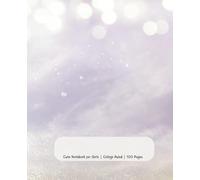 Dreamy Glitter Notebook | Cute Journal for Girls | 7.5” x 9.25” | 100 Pages: Soft Purple & Gold Sparkle Notebook for Daily Writing, School, and Creative Ideas