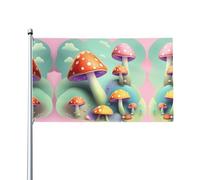 Dreamy Little Mushroom Prints Bandiere decorative per esterni 0,9 x 1,5 m leggere e belle adatte per cortili esterni e celebrazioni di festival.