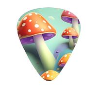 Dreamy Little Mushroom set di plettri per chitarra, 3 diversi spessori, 12 pezzi per una varietà di strumenti