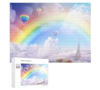 Dreamy Rainbow Jigsaw Puzzle per adulti 520 pezzi unico puzzle in legno regalo impegnativo puzzle per serate di gioco in famiglia 38 x 50 cm