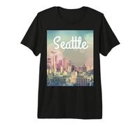 Dreamy, Seattle, Orizzonte, e, Spazio, ago Maglietta Premium