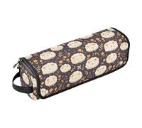 Dreamy Sheep Flowers - Borsa da viaggio con tappetino resistente al calore con cerniera, grande, per strumenti caldi, ferro arricciacapelli, ferri piatti, volumizzanti, styler, accessori per capelli