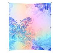Dreamy Tenda da spiaggia colorata con farfalle vivaci UPF50, facile da installare, portatile, con borsa per il trasporto, per cortile, prato, parco