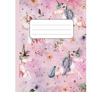 Dreamy Unicorn Garden: Lined Notebook for Girls - 110 Pages, 8.5 x 11 in - Soft Pastel Cover with Sleeping Unicorns and Flowers
