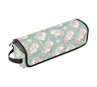 Dreamy Unicorns - Custodia da viaggio 2 in 1 per ferro arricciacapelli, con tappetino in ferro grande, custodia da viaggio per piastre, piastre, arricciacapelli, accessori da viaggio organizador para