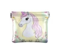 Dreamy Unicorns Magico Delle Donne di Modo DELL'UNITÀ di elaborazione Della Borsa Della Moneta di Cuoio Decorativo Borse Cosmetiche per la