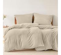 Dreamzie 2 Copripiumino Singolo 135x200 cm con 2 Federe 80x80 cm - Beige - Set Copripiumino Singolo 135x200