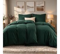 Dreamzie - 2 Copripiumino Singolo 135x200cm con 2 Federe 80x80cm | Verde · Biancheria da Letto · Microfibra 100% · 4 Pezzi · Chiusura con Cerniera · OEKO-TEX · Facile Cura · No Stiro