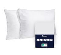 Dreamzie Copri Cuscino Letto 50x70 cm - Set 2 Copricuscino Impermeabile con Cerniera - Antiacaro, Oeko-Tex - Lavabile a 90°C