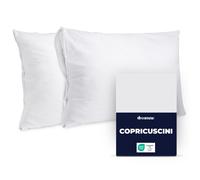 Dreamzie Copri Cuscino Letto 50x75 cm - Set 2 Copricuscino Impermeabile con Cern