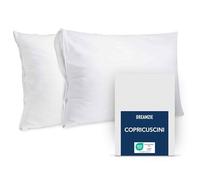 Dreamzie Copricuscino Letto 50x80 cm - Set da 2 - Impermeabile e Oeko Tex - Copri Cuscino Letto con Chiusura a Cerniera