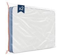 Dreamzie - Coprimaterasso Demenagement con pratica zip - Custodia in plastica portaoggetti materasso - Coprimaterasso 160 x 200 cm (spessore 30 cm) in plastica - Set di 2