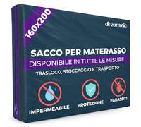 Dreamzie Coprimaterasso in Plastica Opaca 160x200 cm, Custodia Materasso per Trasloco, Stoccaggio e Trasporto con Cerniera (Spessore 30 cm), Resistente Agli Strappi