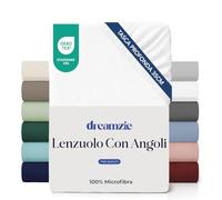 Dreamzie Coprimaterasso Matrimoniale 160 x 200 cm - Angoli da 35 cm per Materassi Spessi - 100% Microfibra - Bianco sporco, Certificato senza Prodotti Chimici (Oeko-TEX)