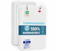 Coprimaterasso Singolo Impermeabile 90x190 Antiacaro e Ipoallergenico Dreamzie - Certificato OEKO-TEX - Copri Materasso con Angoli