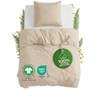 Dreamzie Copripiumino da 2 Pezzi - Copripiumino Singolo 140x200 cm, Federa 65x65 cm - Beige