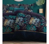 Dreamzie Copripiumino da 4 Pezzi - Copripiumino Singolo 135x200cm (x2), Federe 80x80cm (x2) - In Microfibra - Fantasia Giungla