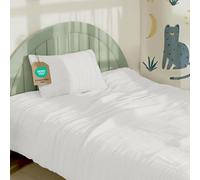 Dreamzie copripiumino lettino neonato 100x135 cm set lenzuola culla in cotone - lenzuola lettino con sbarre + federa 40x60 cm - OEKO-TEX certificato - Bianco