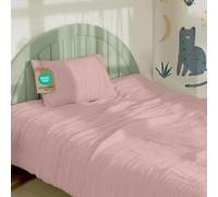 Dreamzie copripiumino lettino neonato 100x135 cm set lenzuola culla in cotone - lenzuola lettino con sbarre + federa 40x60 cm - OEKO-TEX certificato - Rosa