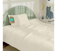 Dreamzie copripiumino lettino neonato 100x135 cm set lenzuola culla in cotone - lenzuola lettino con sbarre + federa 40x60 cm - OEKO-TEX certificato - Crema