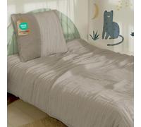 Dreamzie copripiumino lettino neonato 135x200 cm set lenzuola culla in cotone - lenzuola lettino con sbarre + federa 80x80 cm - OEKO-TEX certificato - Taupe
