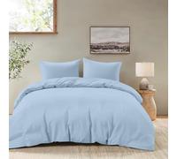 Dreamzie Copripiumino Matrimoniale 240x220 cm con 2 Federe 80x80 cm - Blu - Set Copripiumino Matrimoniale 240x220