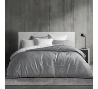 Dreamzie Copripiumino Matrimoniale Coton 220x240 cm con 2 Federe - Grigio Chiaro Set Copripiumino Matrimoniale 220x240 con Chiusura Lampo, Consistenza Simile al Lino Slavato Pietra