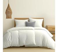 Dreamzie Copripiumino Singolo Cotone Rinforzato - Bianco - Copripiumino 2x 135x200 e 2x Federe 80x80 cm - Certificato Oeko-Tex - 4 Pezzi
